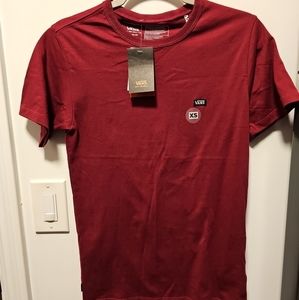 Vans Off the Wall Classic Fit logo T-shirt Shirt Maroon Men's XS Brand New NWT